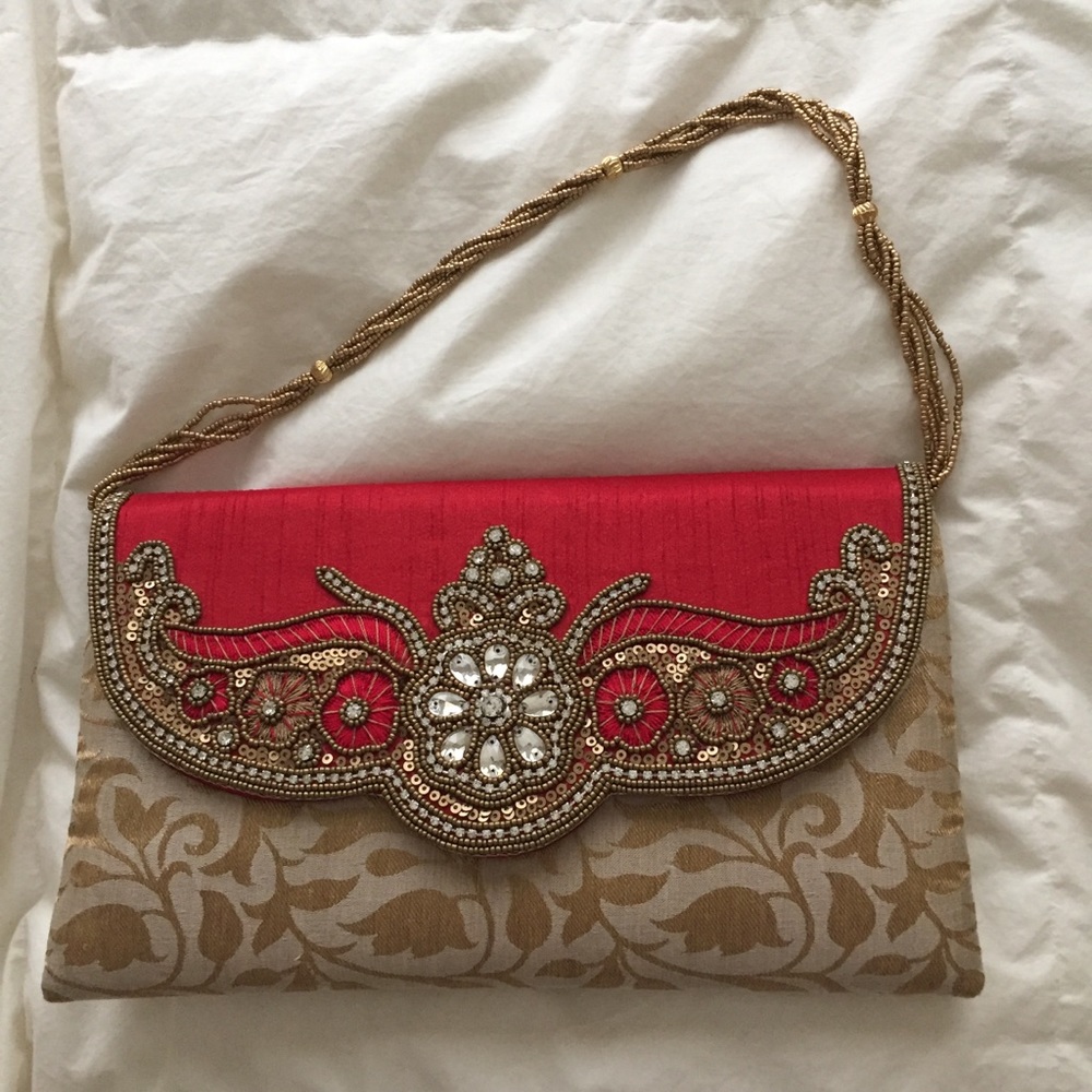 Boutique oversized bedazzled clutch